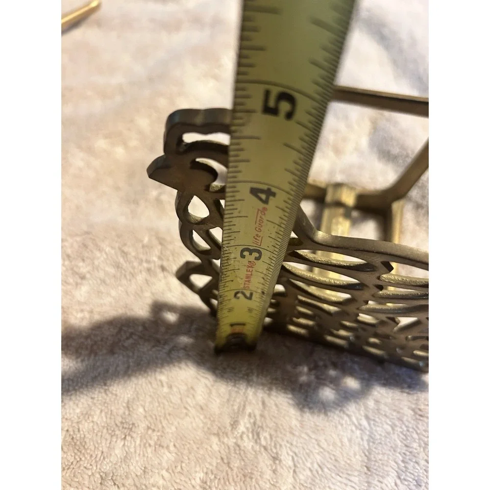 Vintage Brass Hen Chicken Napkin Holder Made in Taiwan Farmhouse Decor